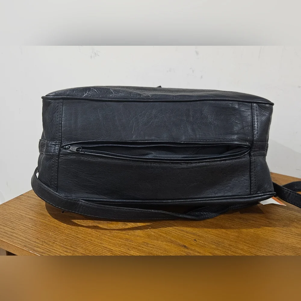 NWT Genuine black leather Briefcase/Laptop